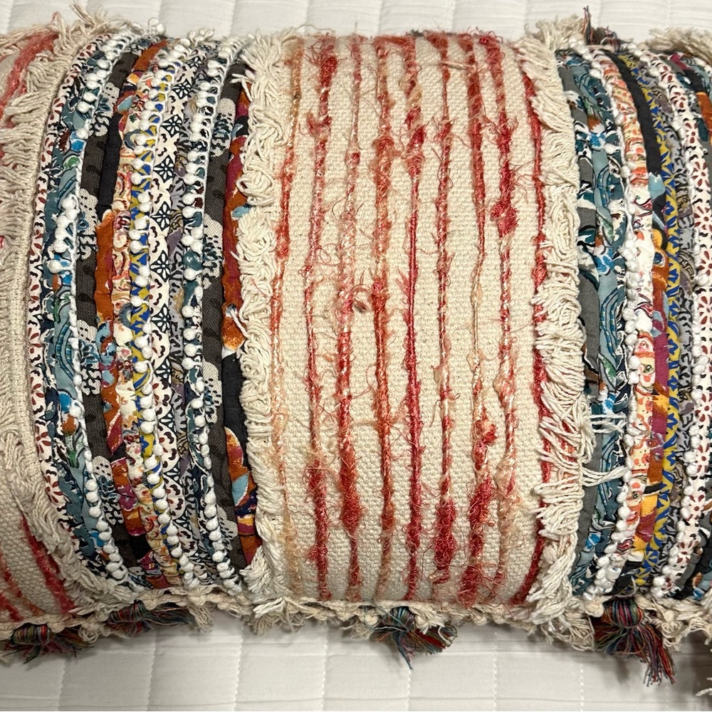 Colorful, Artisen -made Boho Pillow